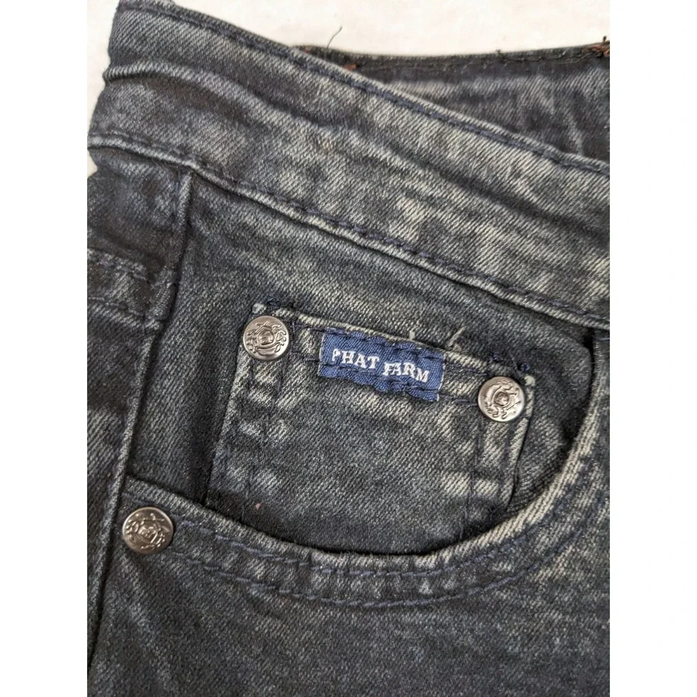 Phat Farm Youth Shorts Size 14 Black Stretch Denim Size 14 Kids Boys